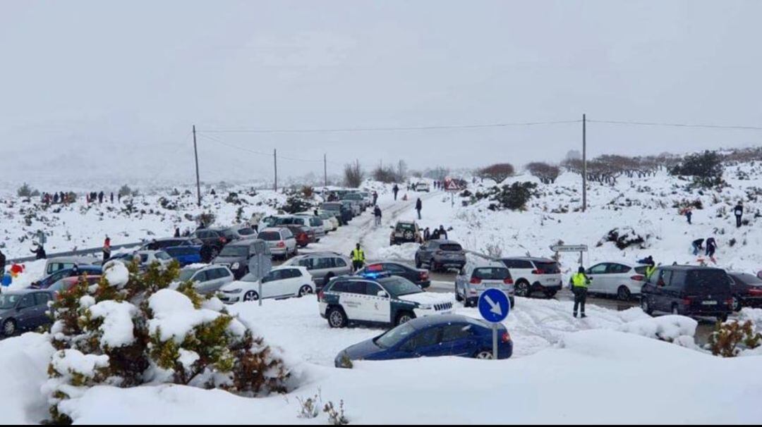 Control de la Guardia Civil en la provincia de Castellón en la zona de Catí