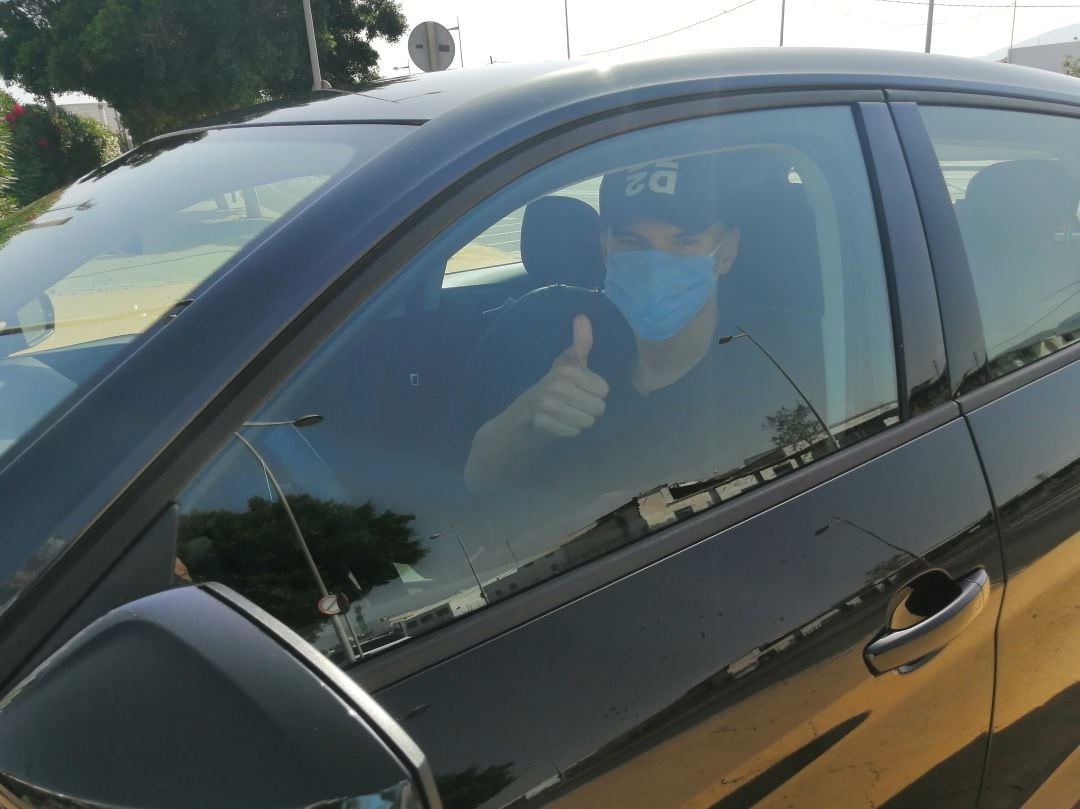 Nikola Maras llegando al Estadio este jueves.