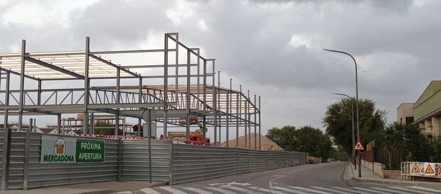 Zona de las obras en Caudete