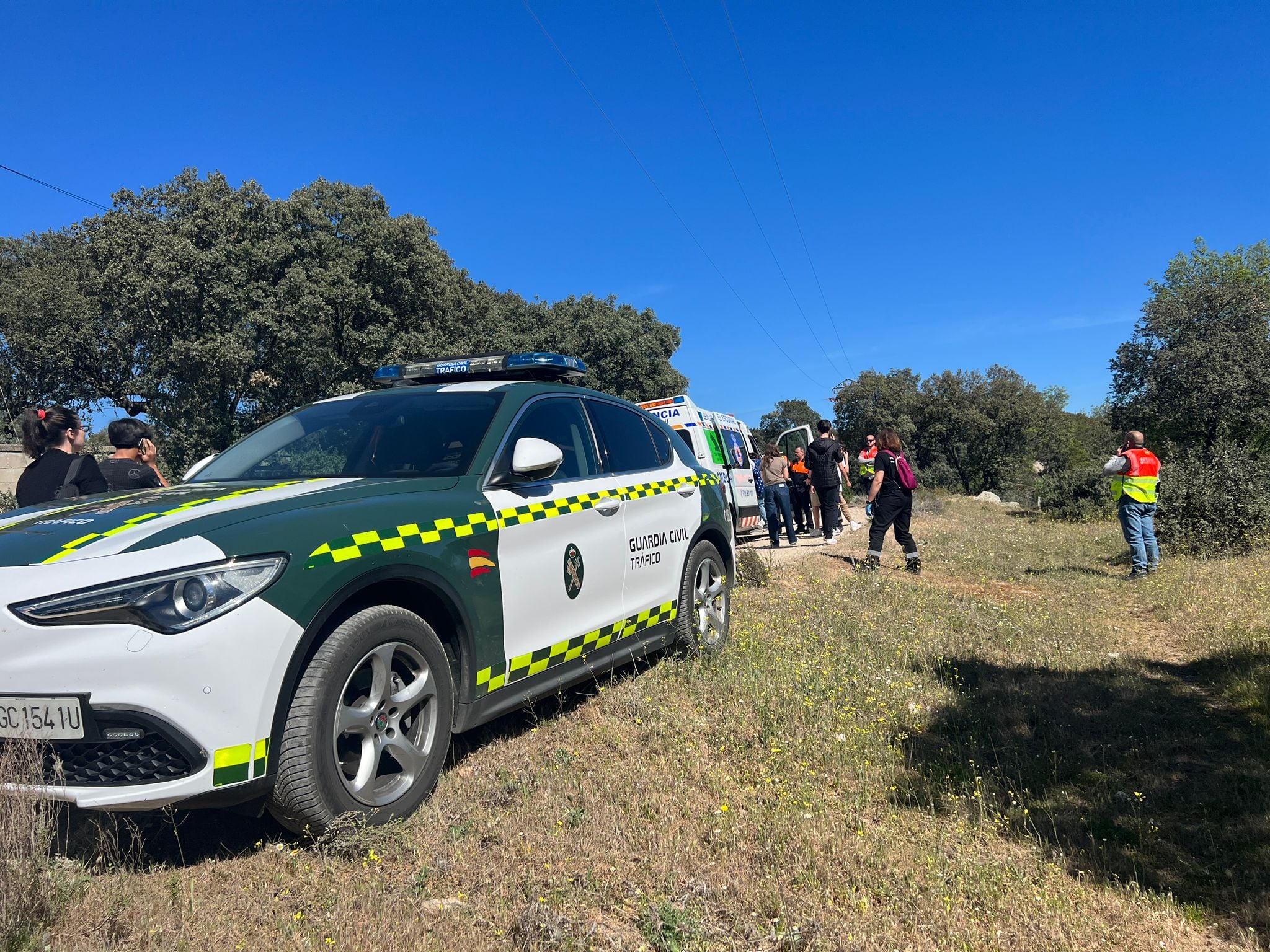 Los equipos de intervención en la zona del atropello. Foto de @112cmadrid