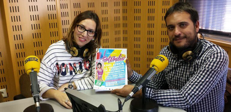 Marta Alvarado y Sergio Martínez, en los estudios de SER Cáceres