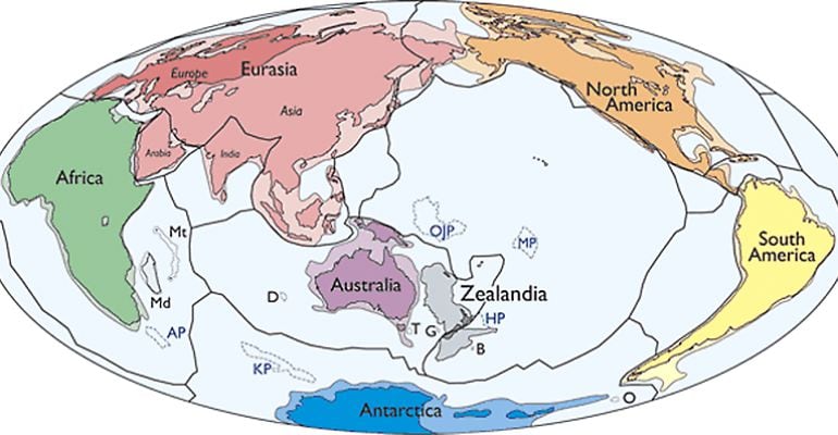 El nuevo continente de Zealandia.