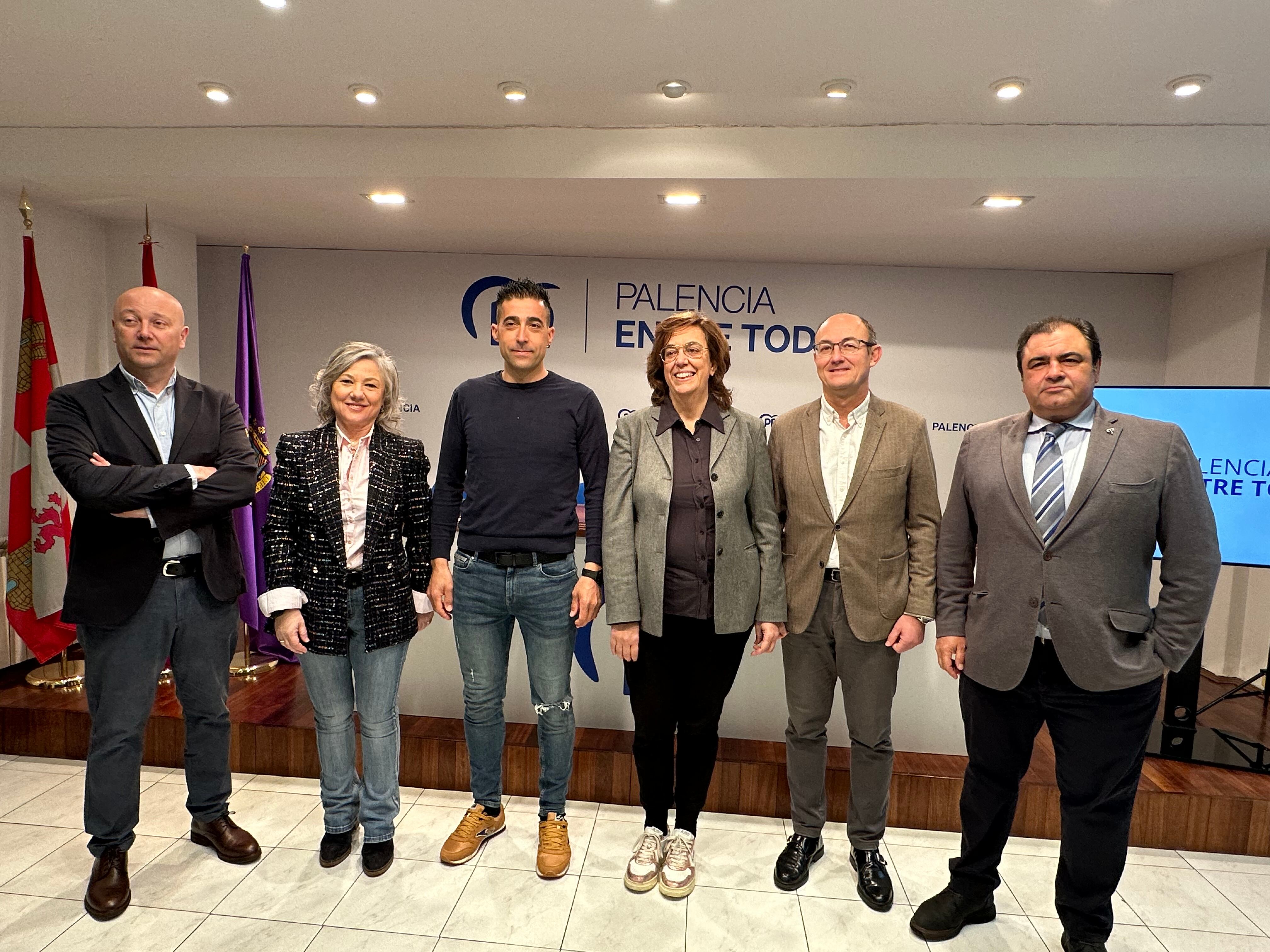 Mª José Ortega, Borja Mayordomo, Luis Calderón, Adolfo Palacios y Jorge Martínez candidatos del PP a las alcaldías de Aguilar, Frómista, Paredes, Saldaña y Torquemada
