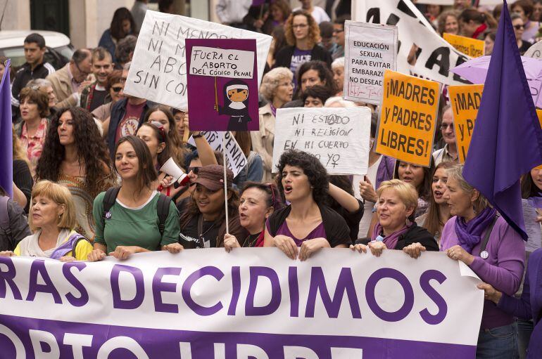 DVD 692 Madrid, 27-09-14.-Manifestacion a favor del aborto en Madrid. Foto: Julian Rojas