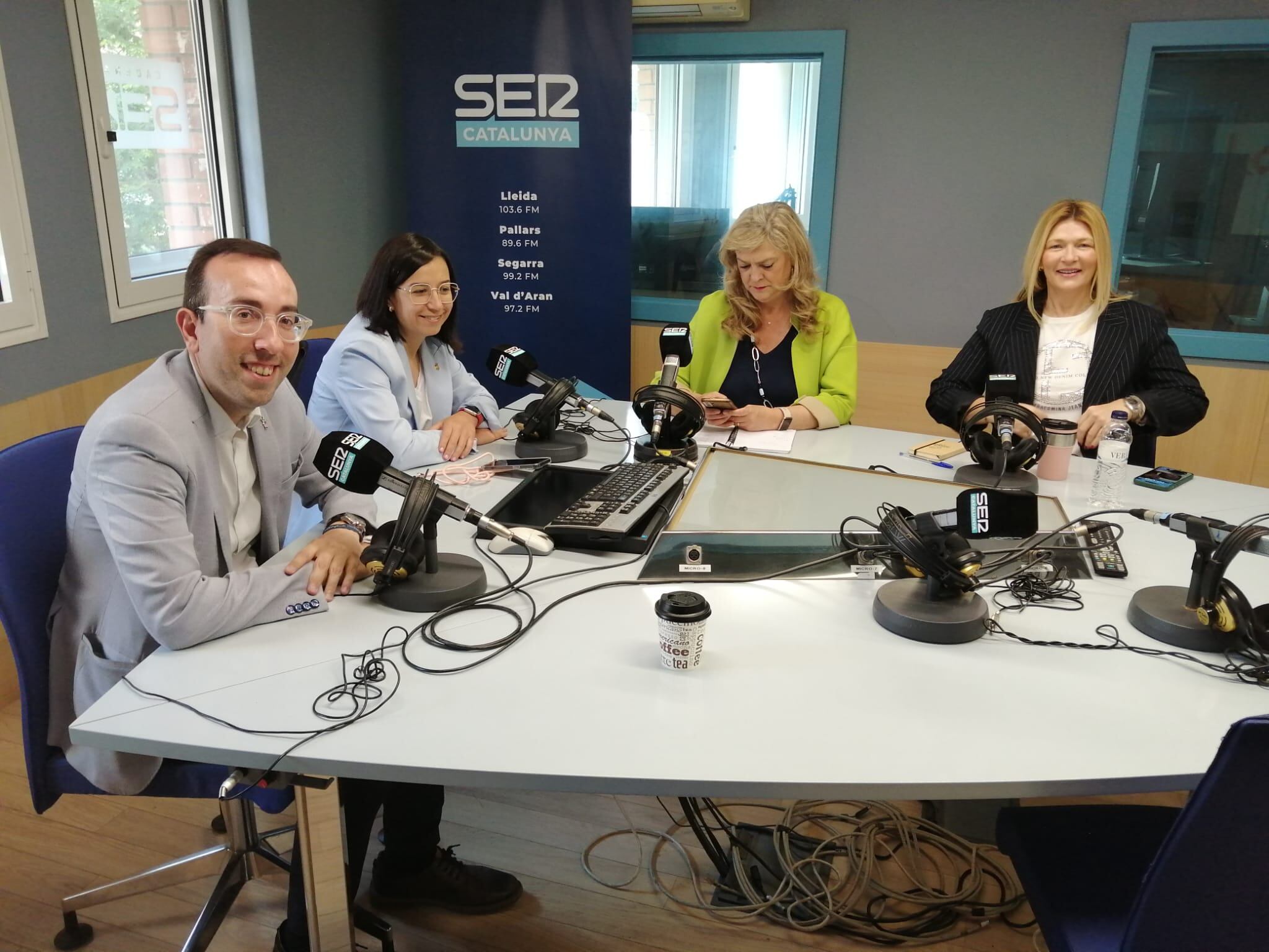 Xavi Palau, Jordina Freixanet, Violant Cervera i Begoña Iglesias, aquest dilluns a Ràdio Lleida.