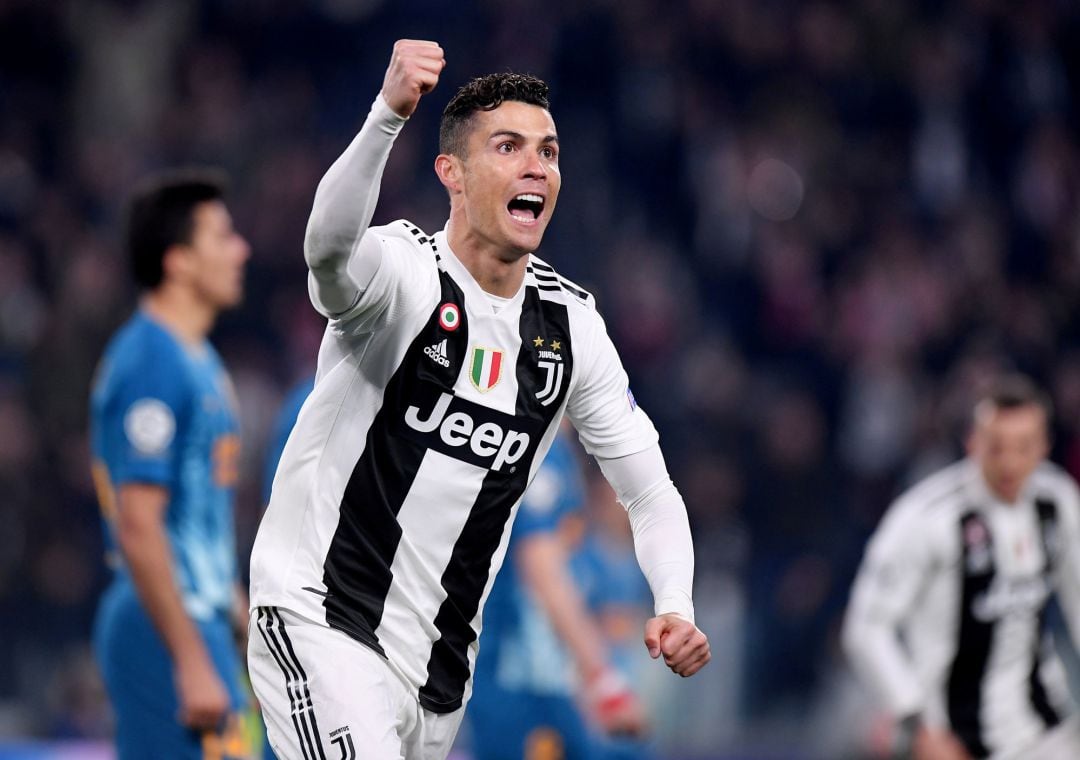 Cristiano celebra el segundo gol ante el Atlético.