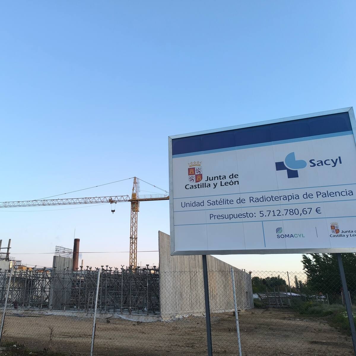 Las obras de la Unidad Satélite de Radioterapia de Palencia se adelantan a los plazos