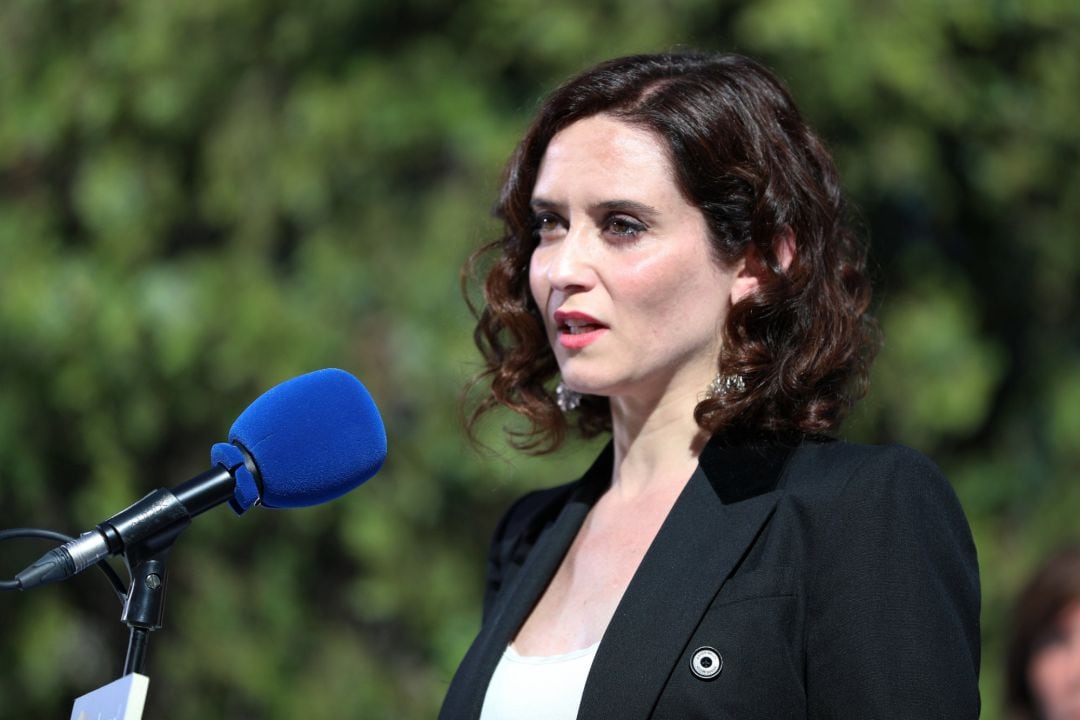 La candidata del Partido Popular a la presidencia de la Comunidad de Madrid, Isabel Diaz Ayuso, durante su intervención en la presentación de los candidatos del PP a la Asamblea de Madrid.