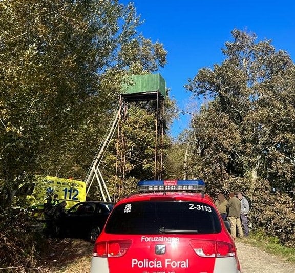 Lugar del accidente en Navarra