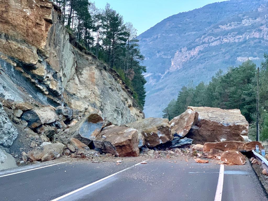 Desprendimiento ocurrido en la A-139