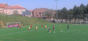 El equipo ejercitandose en el Anexo