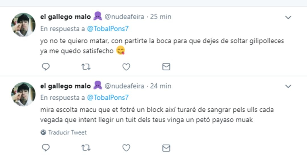 NNGG denuncia las amenazas recibida a través de Twitter dirigidas a uno de sus miembros.