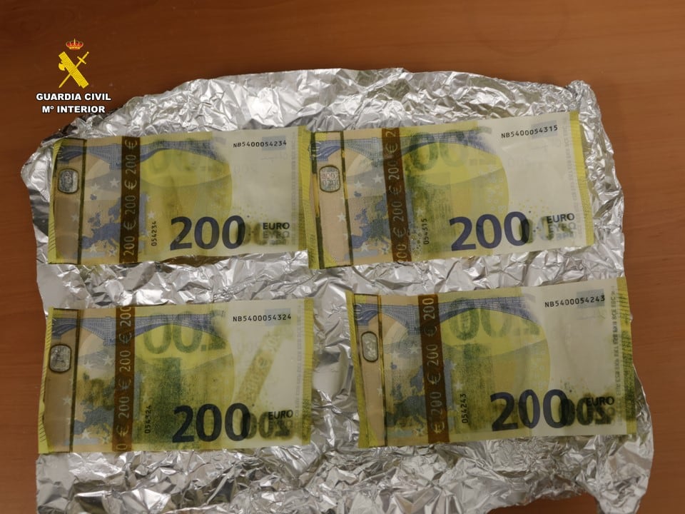 Timo de los billetes tintados