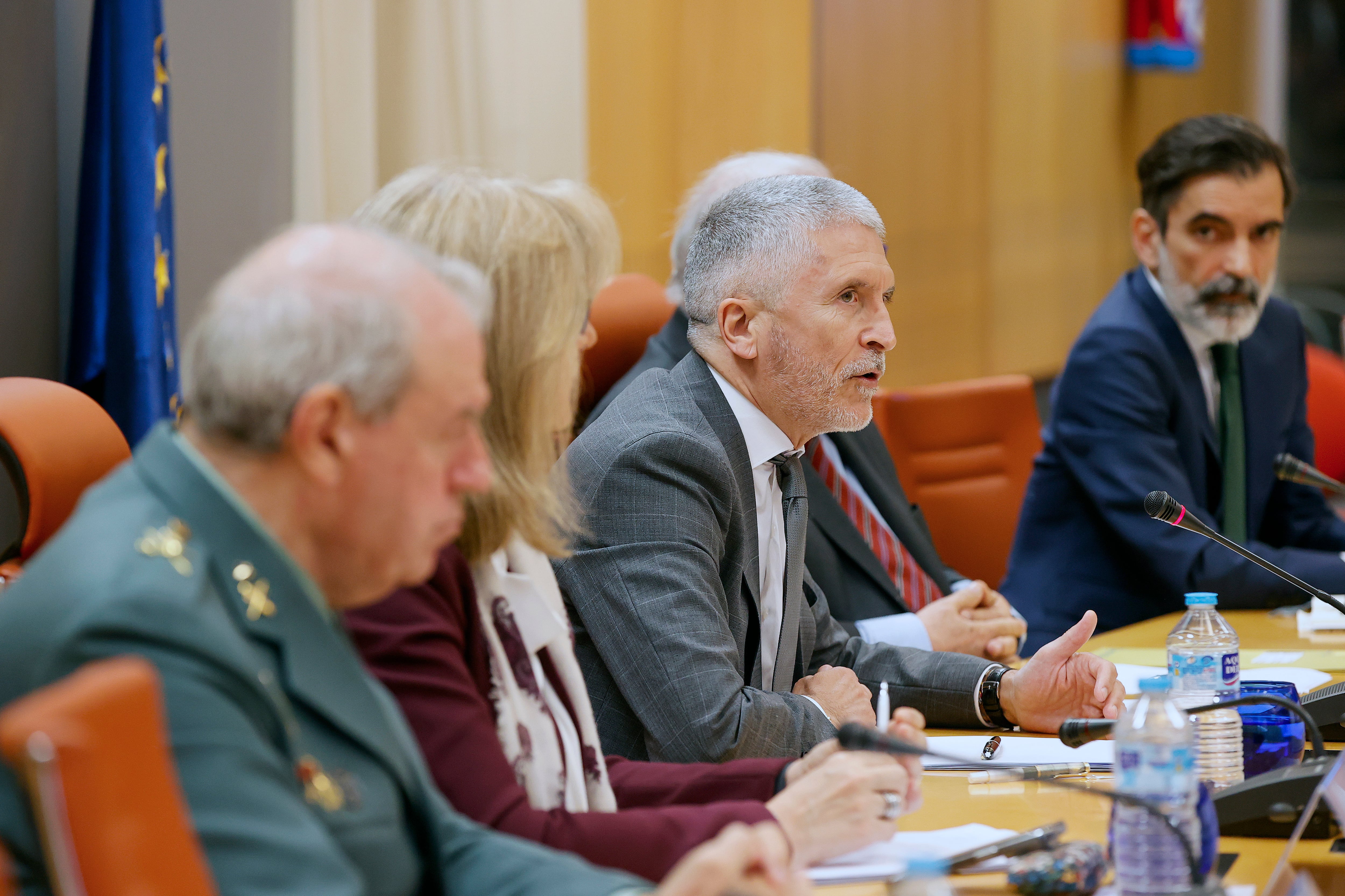 El ministro del Interior, Fernando Grande-Marlaska, durante el anuncio de las medidas.