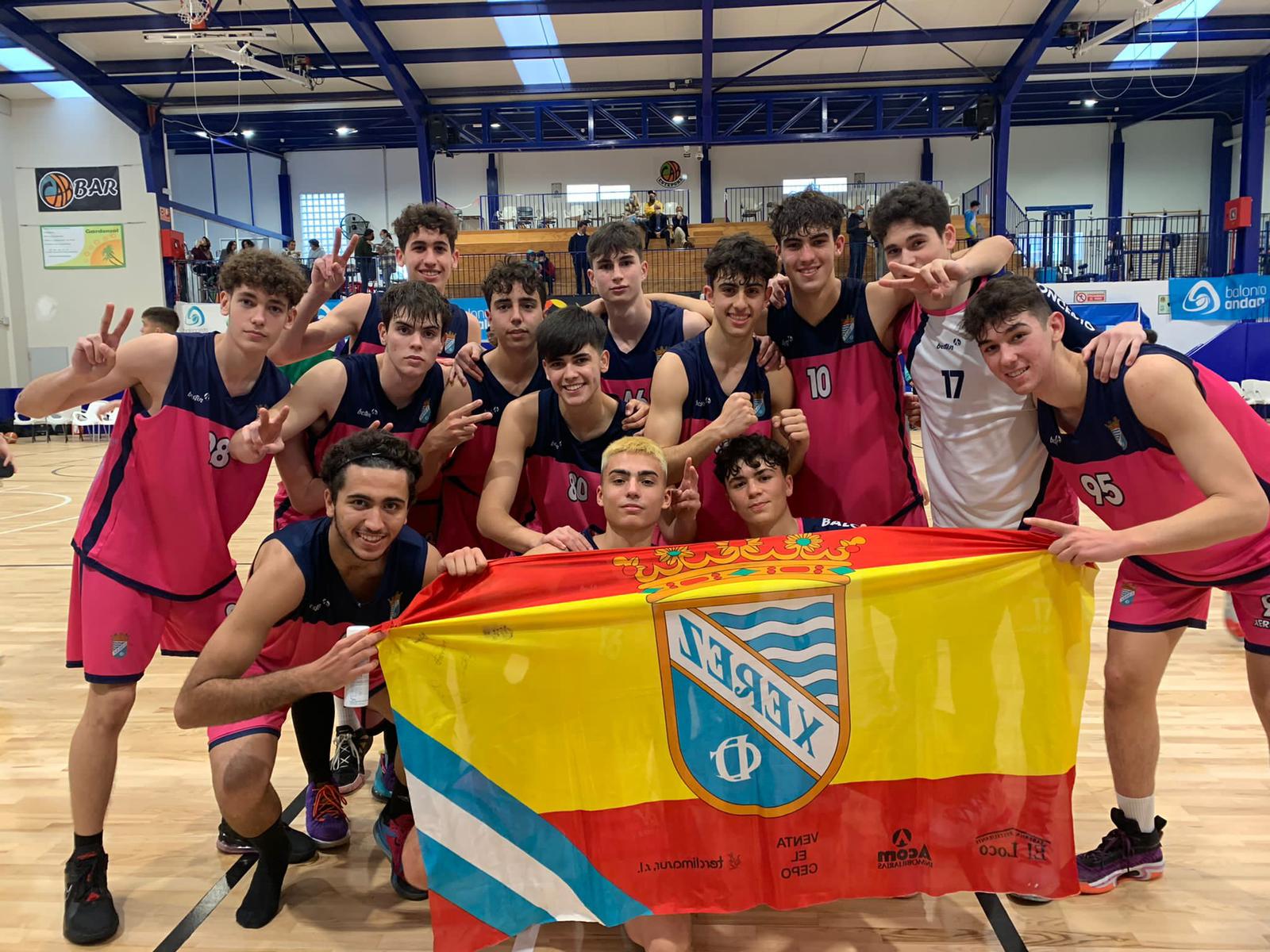 El Xerez CD de Baloncesto júnior celebra la victoria