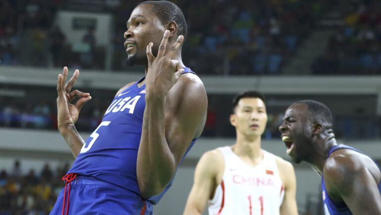 Kevin Durant, en el estreno del Dream Team en los Juegos de Río.