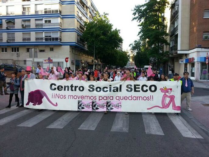 Imagen de una de las movilizaciones en contra del desalojo del Centro Social Seco.