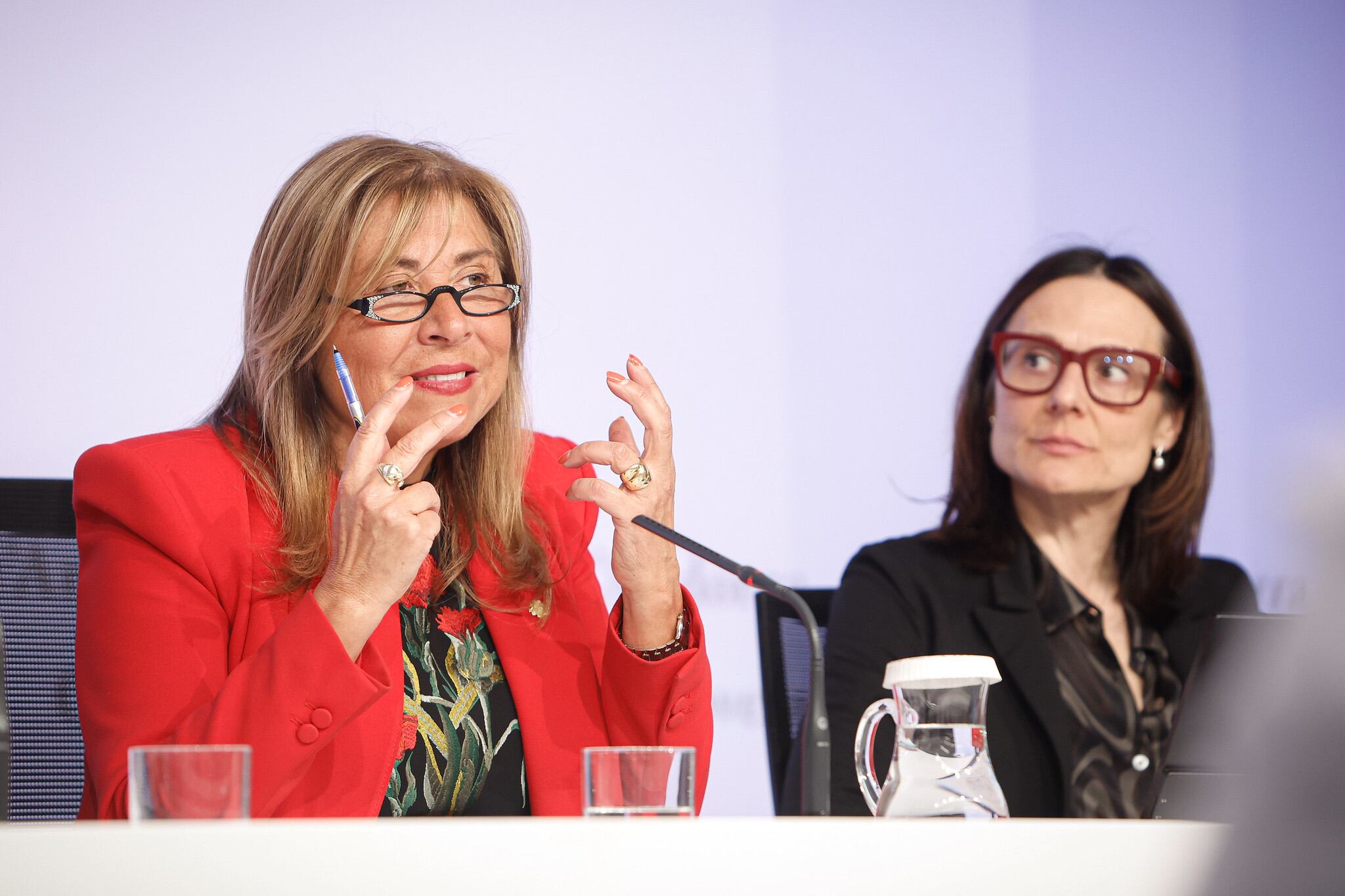 La ministra de Presidència, Economia, Treball i Habitatge, Conxita Marsol, durant la presentació del pla de xoc per frenar el creixement, la setmana passada.