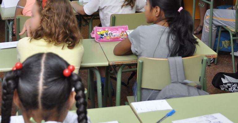 Niños en un colegio público del municipio