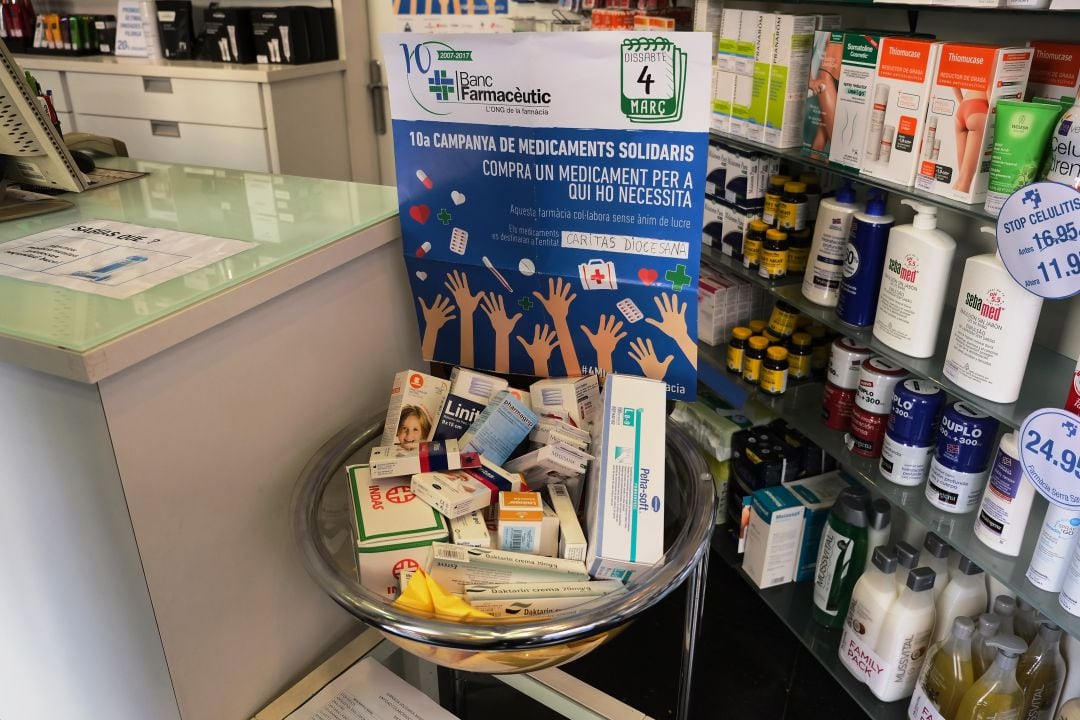 Imatge de l'última campanya del Banc Farmacèutic smb Càritas