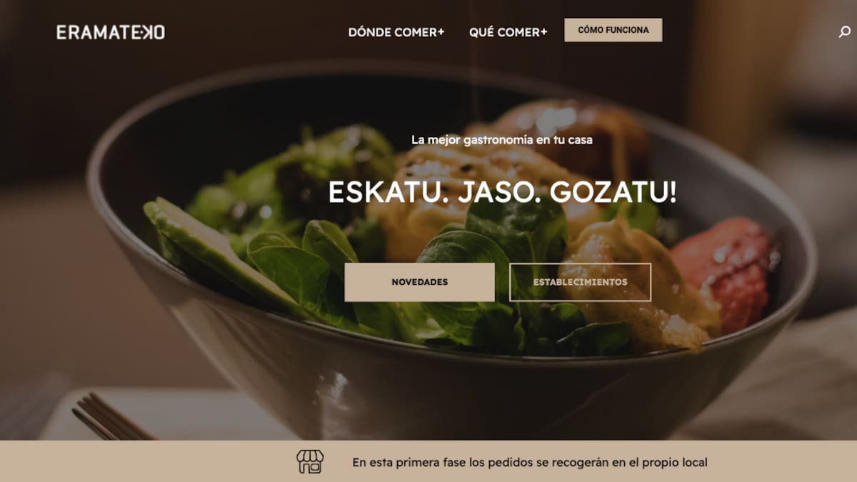 Nace la web del 'Take away' de Eibar y Debabarrena