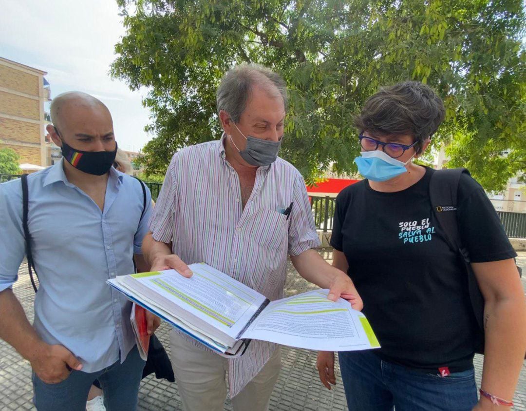 El portavoz municipal, Xavi López, y la coordinadora general de Podem en la Comunitat Valenciana, Pilar Lima.