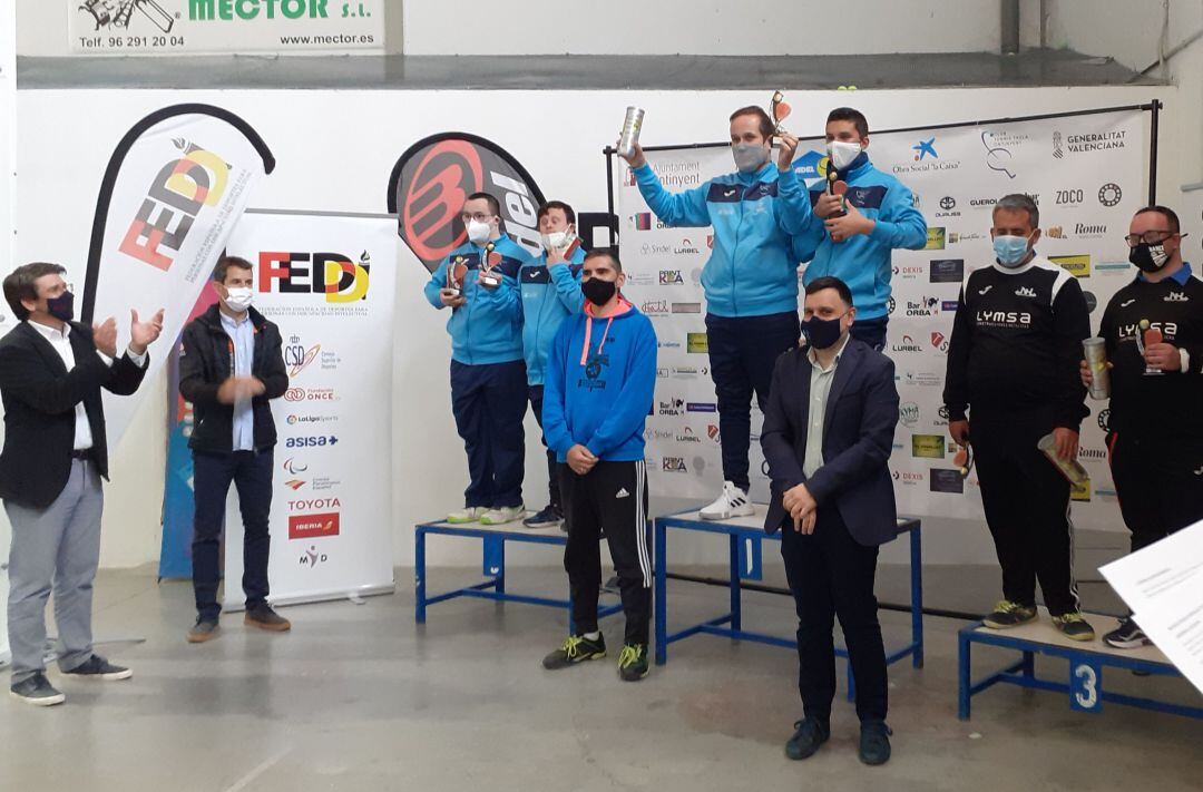 Podio dels guanyadors del campionat d&#039;Espanya.