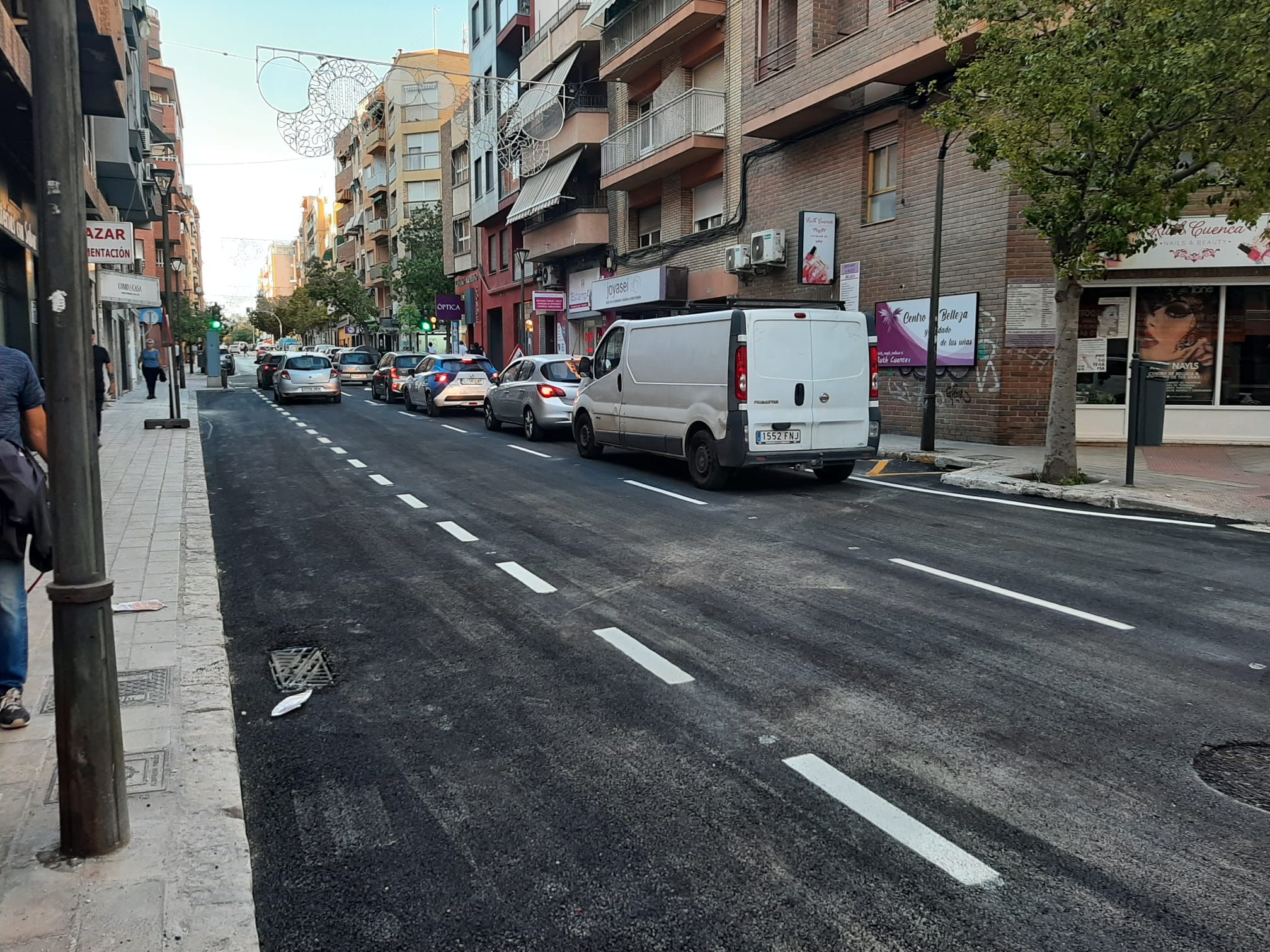 Reapertura al tráfico de la avenida de Soto Ameno, en San Blas