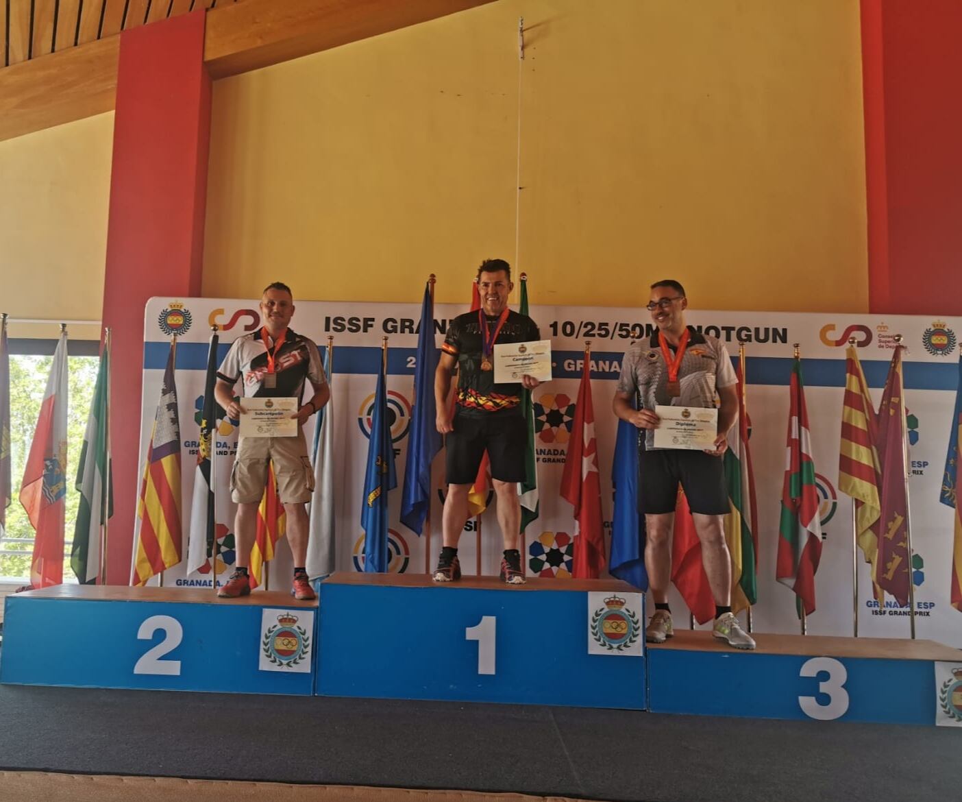 Podium del Campeonato de España de Tiro 2022