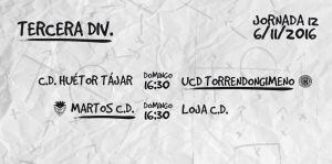 Partidos de la duod&eacute;cima jornada de liga de Tercera Divisi&oacute;n.