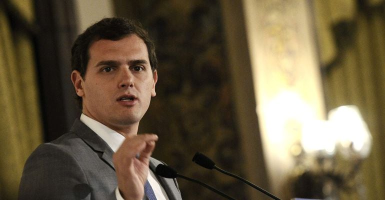 El presidente de Ciudadanos, Albert Rivera, en un acto de la campaña de las elecciones andaluzas