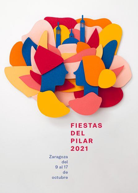 Cartel de las Fiestas del Pilar, obra de Miguel Frago e Inés Marco