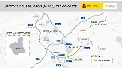 Carreteras de la circunvalación de Murcia