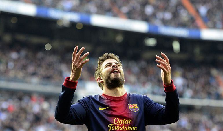 Piqué, en el Santiago Bernabéu.