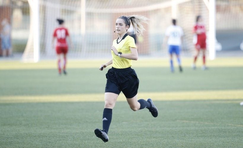 Alicia Espinosa, durante un partido de la pasada temporada.