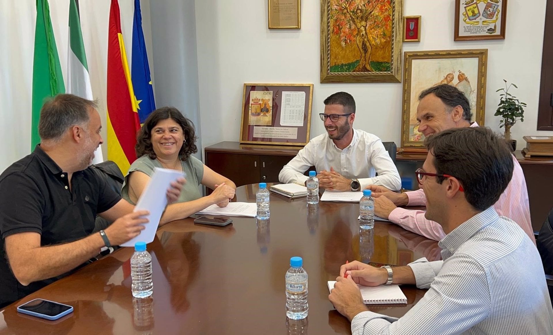 Ramón Galán con la alcadesa de Sanlúcar