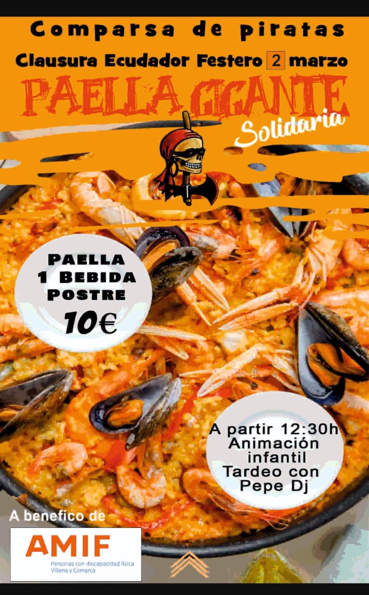 Cartel de la paella solidaria