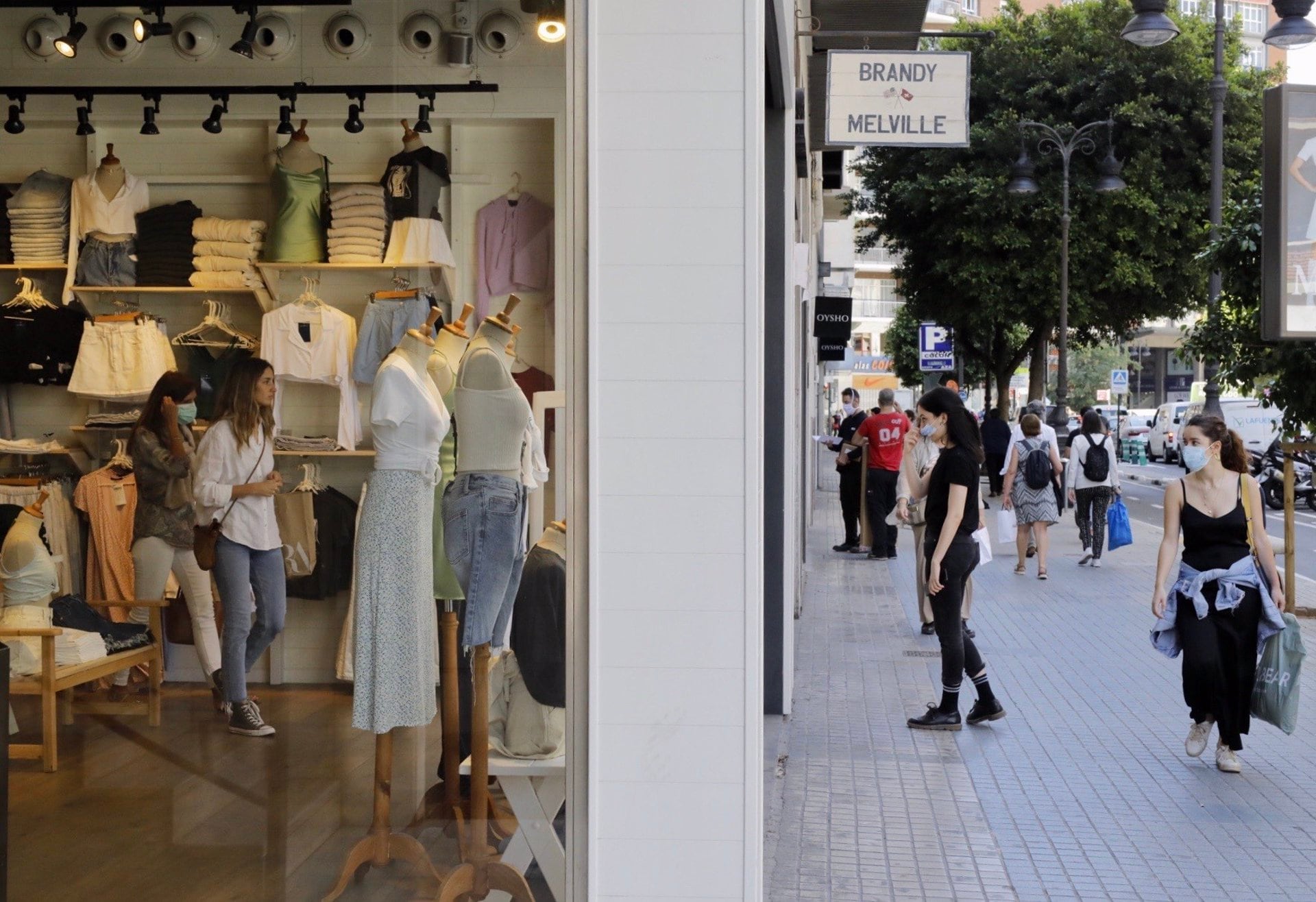 Zona comercial en València