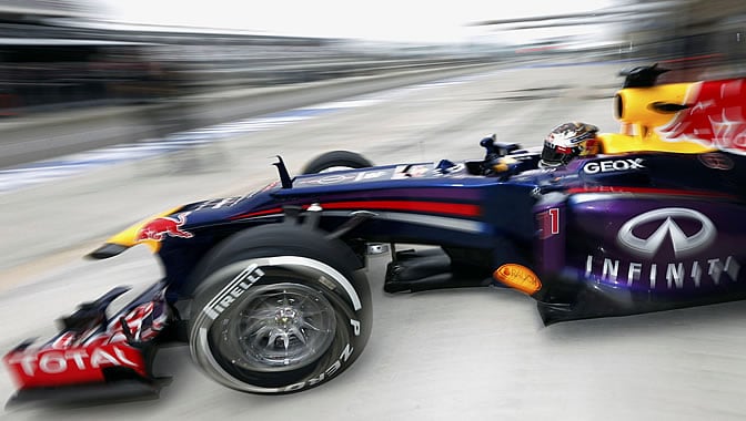 Vettel, en su Red Bull en Austin