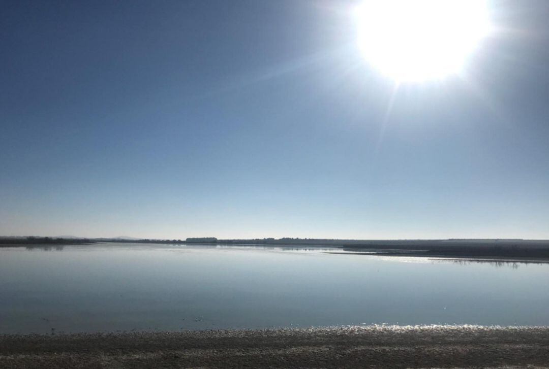 Así lucen este frío lunes las Lagunas de Alcazar de San Juan