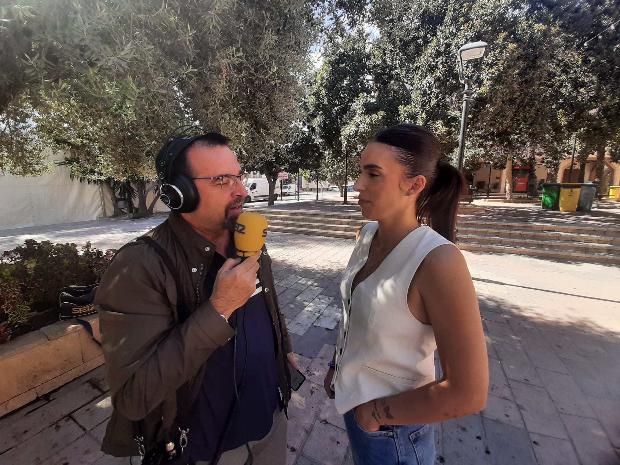 María Cánovas, alcaldesa de Alhama de Murcia y Miguel Meroño