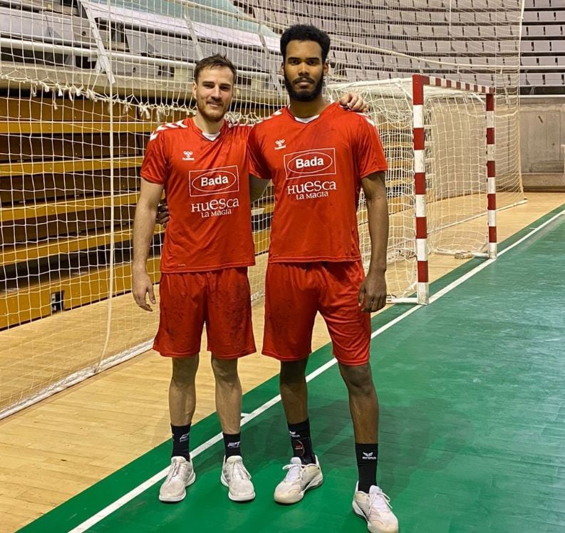 Rudolph Hackbarth y Frank Cordies, jugadores del Bada Huesca