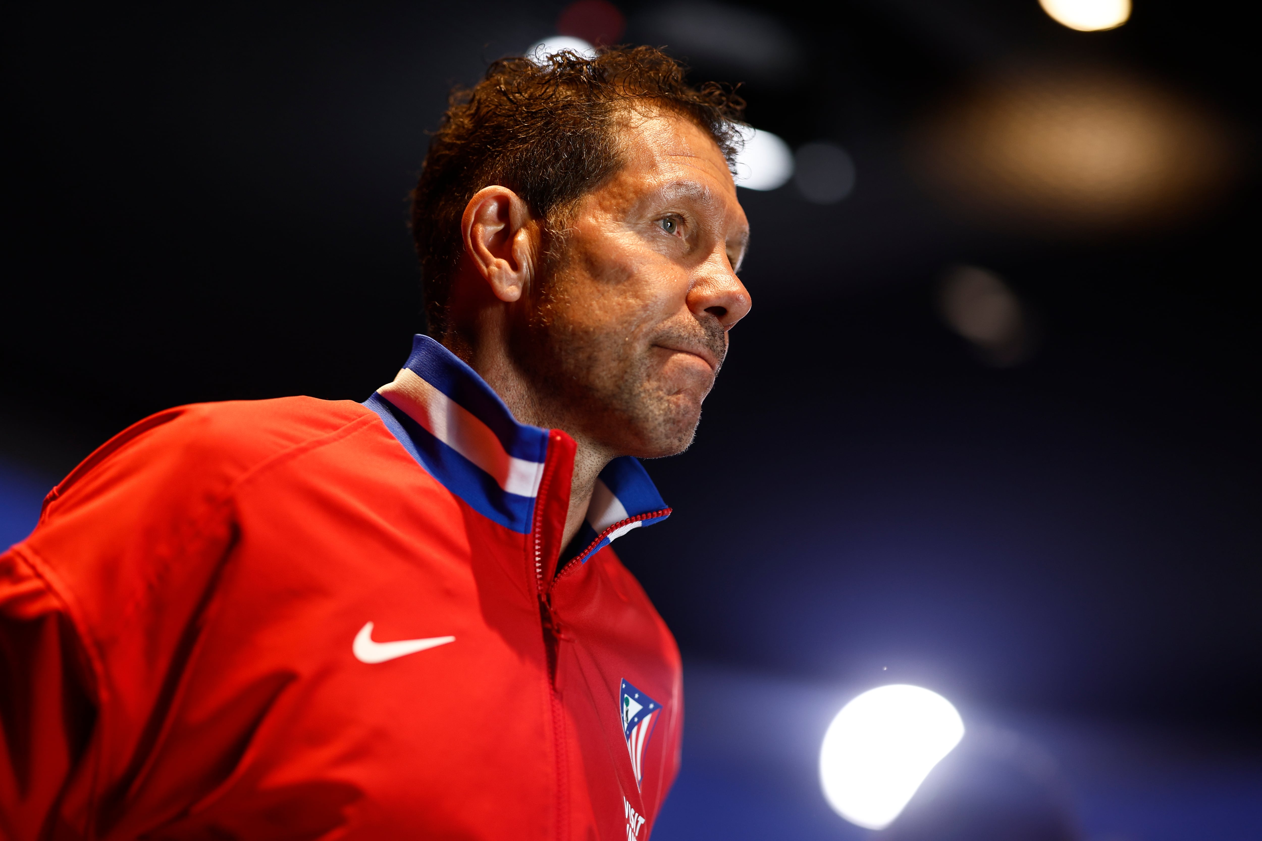 Diego Pablo Simeone, a su salida a rueda de prensa