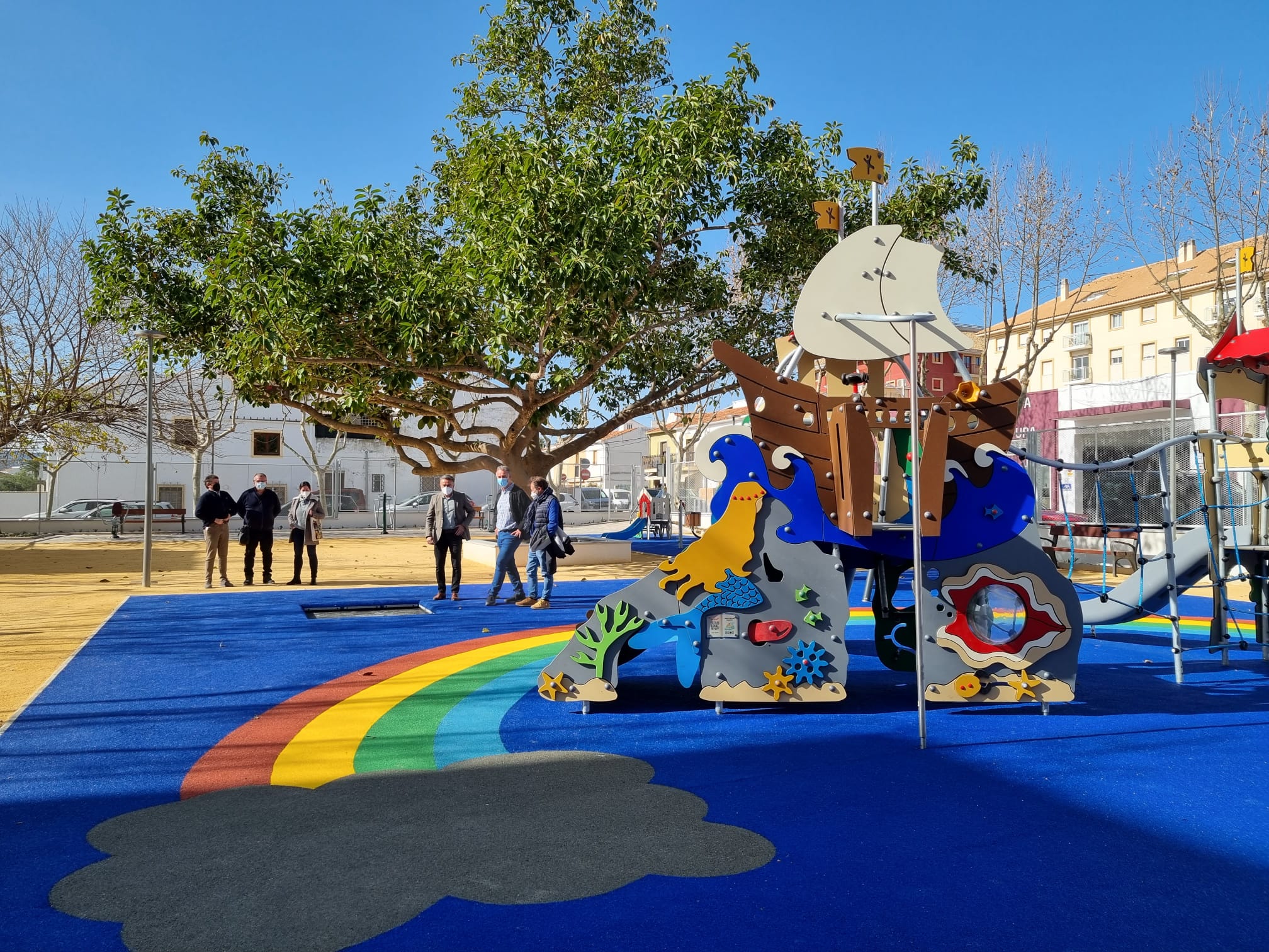 Recepción del parque infantil del Freginal, en Xàbia.