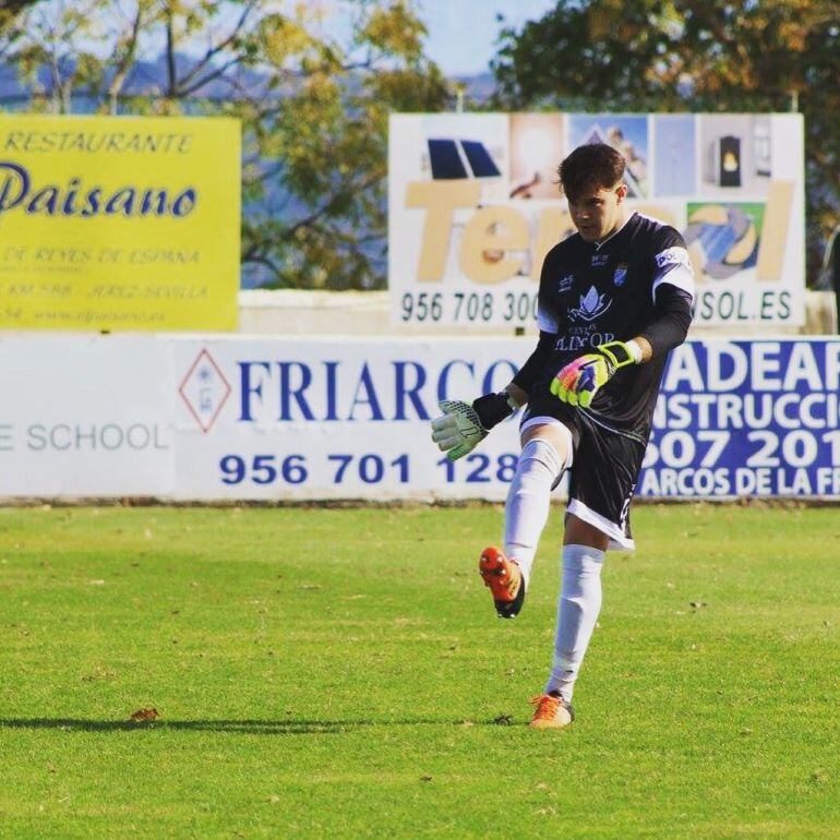 Álex García durante un partido con el Xerez CD