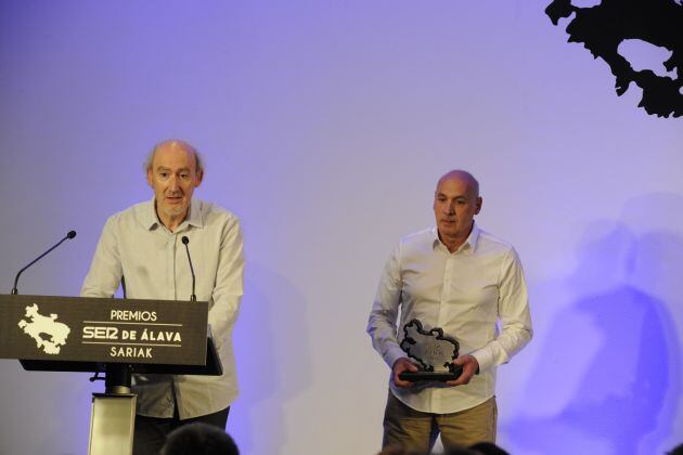 Joselu Anayak, durante la entrega de los Premios SER Álava