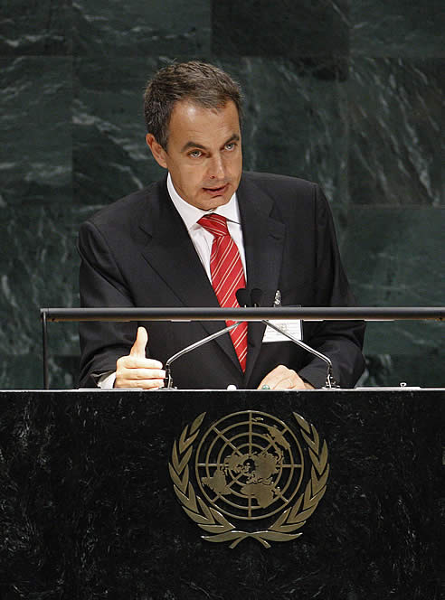 José Luis Rodríguez Zapatero en la ONU