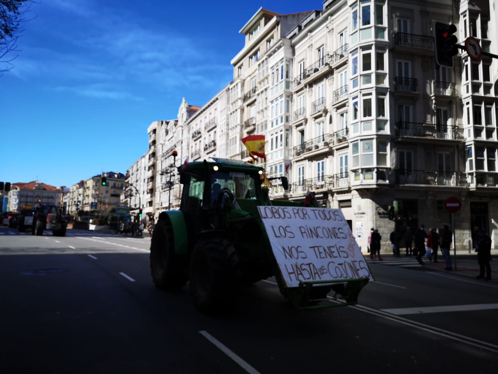 Manifestación de ganaderos en Santander.