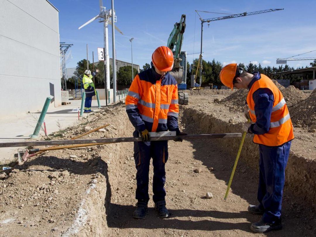 Trabajadores de la construcción.