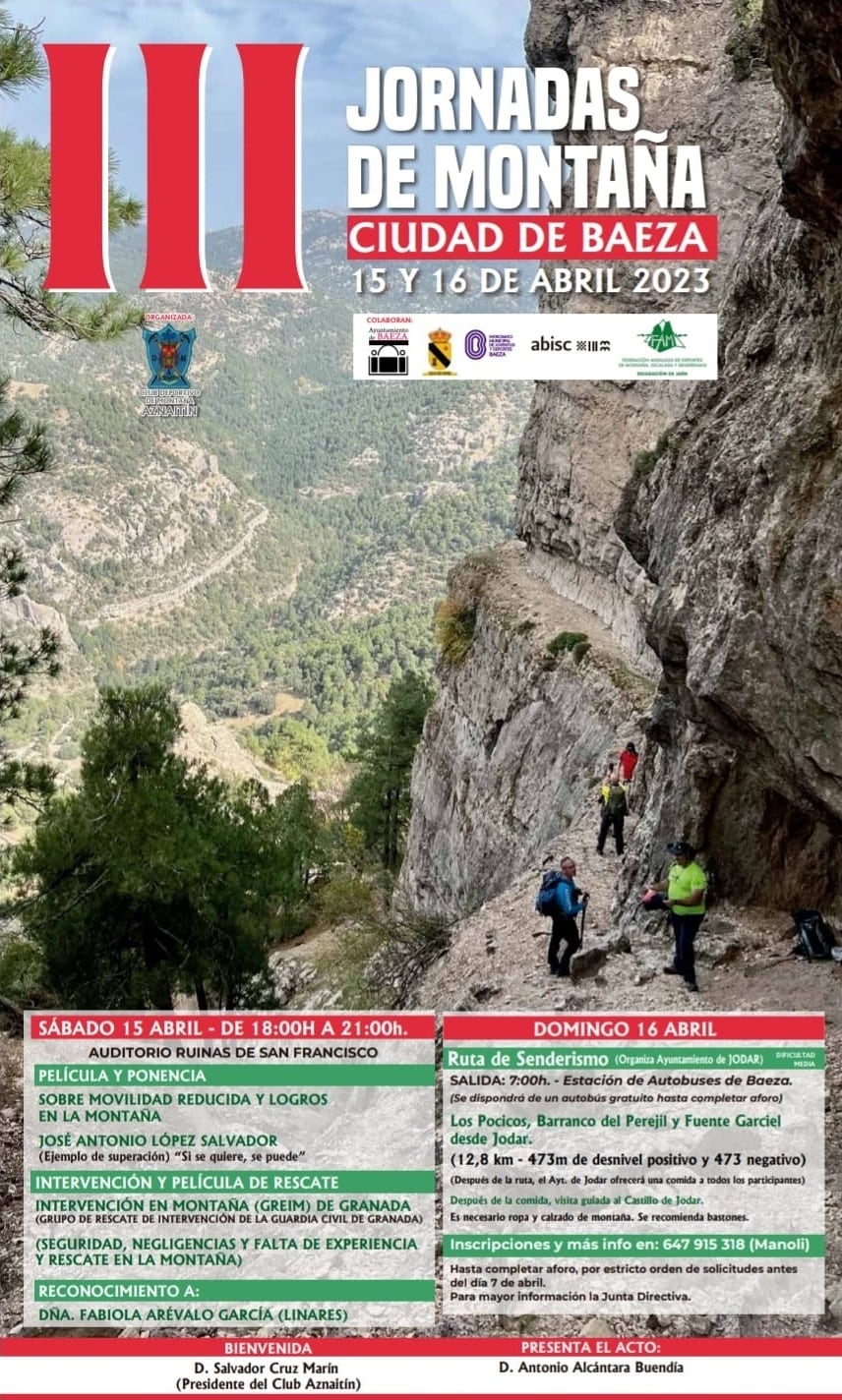 Cartel anunciador de las III Jornadas de Montaña &#039;Ciudad de Baeza&#039;